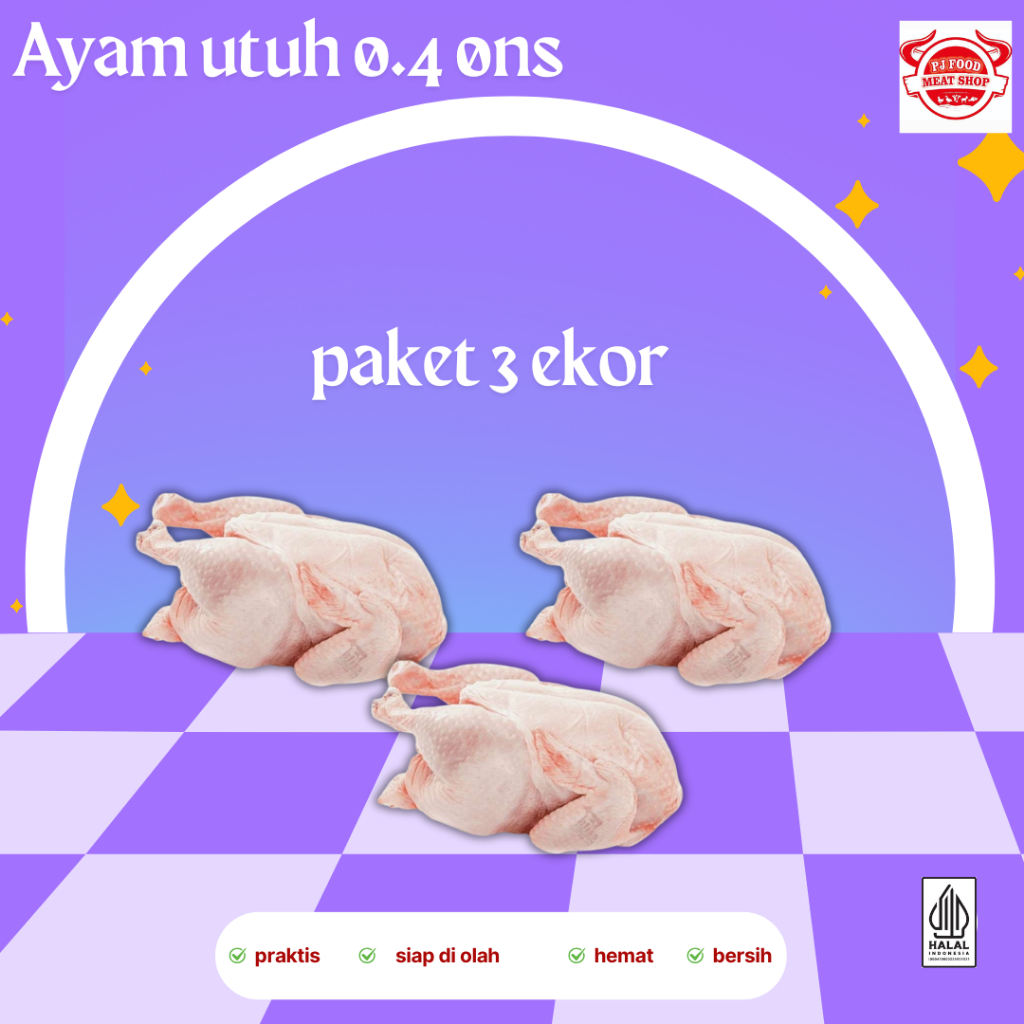 

AYAM UTUH 0.4 PAKET 3 EKOR