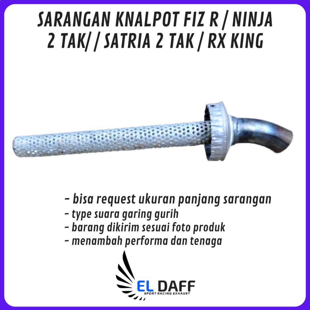 Sarangan Knalpot Fiz r / Ninja R RR SS / Satria 2tak / RX King Dijamin Performa Naik Powerfull