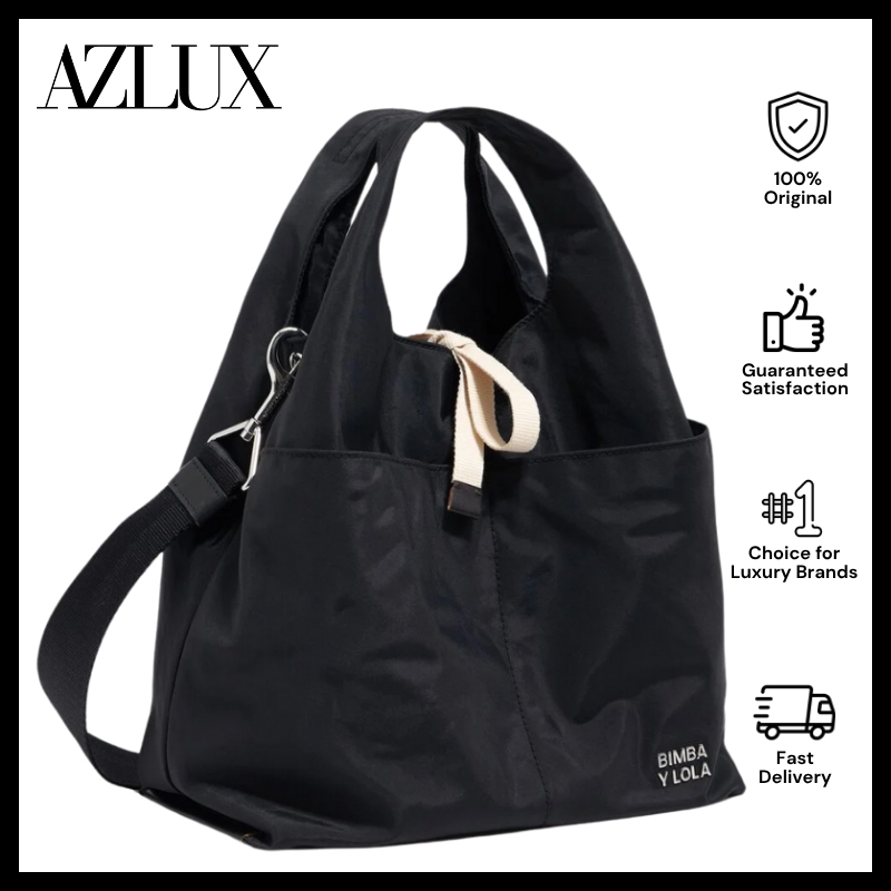 Bimba Y Lola Medium Black Nylon Paper Bag