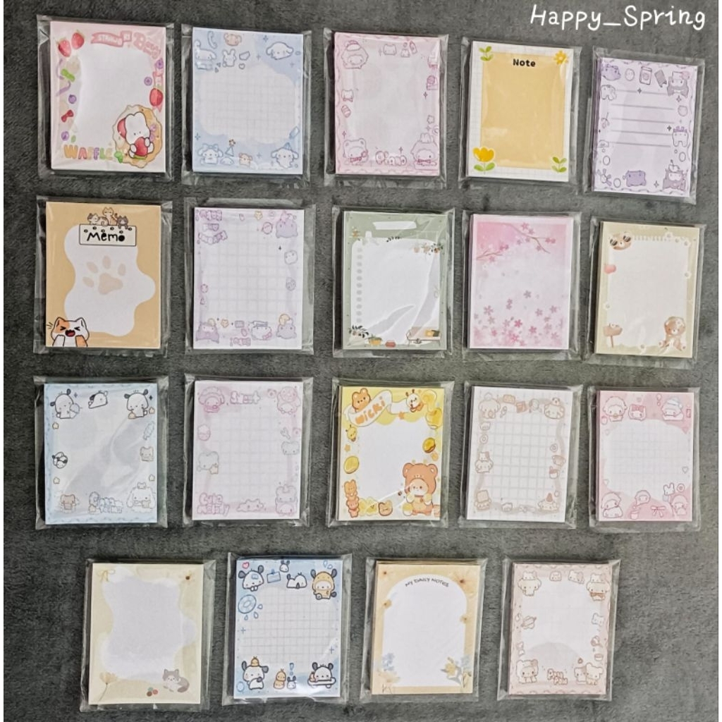 

SPRING Memo Pad Kertas Memo Karakter Isi 50 lembar