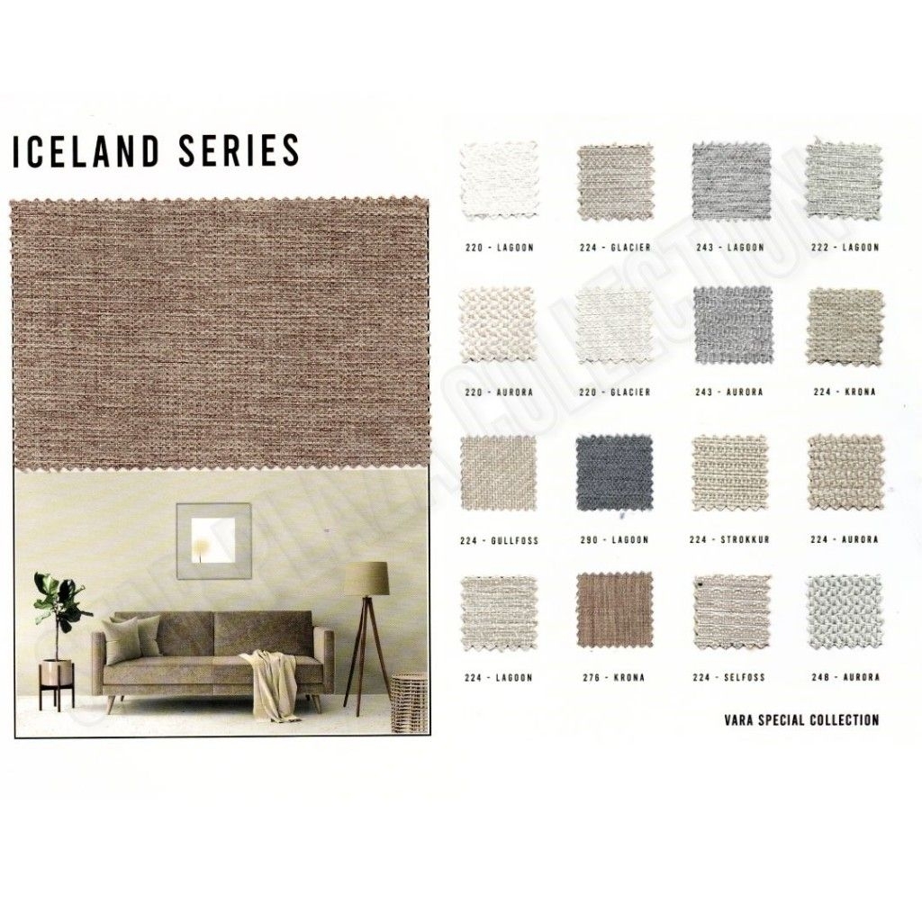 Promo Kain Interior Kanvas Scandinavian Linen Fabric - Iceland Series (Furniture, Sofa, Kursi, Jok,