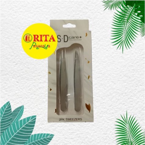 Set Pinset Stainless Steel Isi 2 Anti Karat / Pinset Stainless Steel 2 in 1 Serbaguna