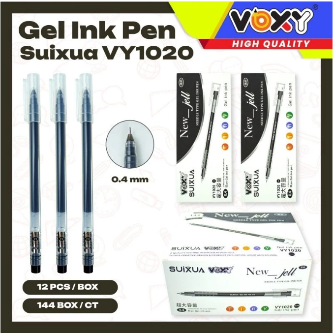 

Bolpen Pulpen Pen Suixua Voxy New Jell 0.4mm 1020