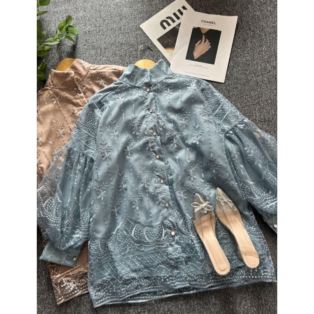 BROKAT TURIN_ATASAN WANITA PREMIUM_ATASAN MODERN_BROKAT KONDANGAN