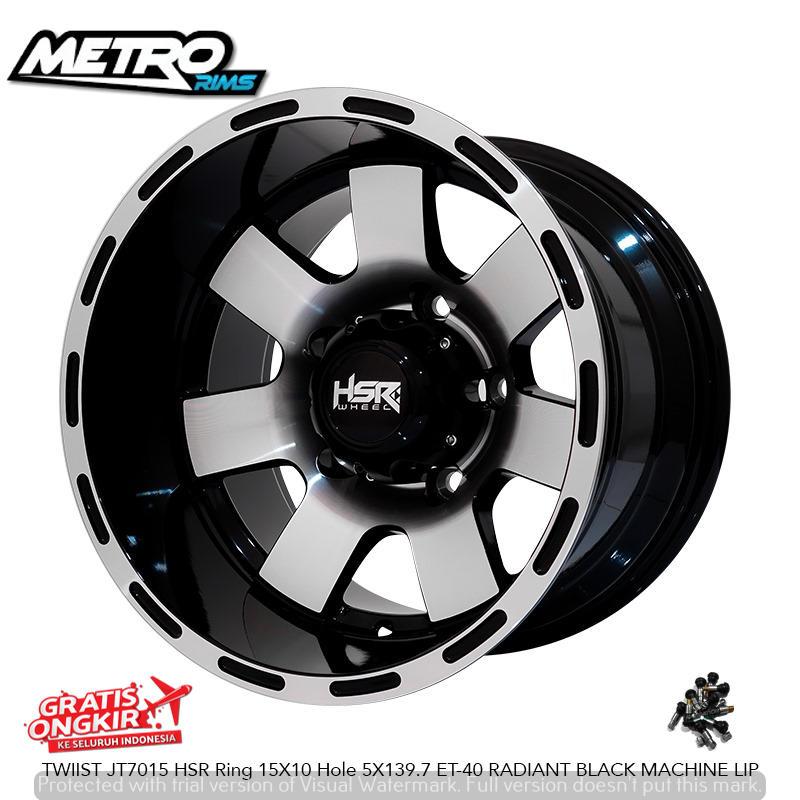 Terbaru velg model celong ring 15x10 Black polis untuk mobil taft jimny katana escudo HSR Twiist R15