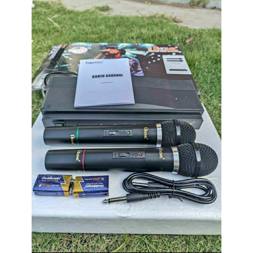 Mic Wireless Double Microphone/Mic Tanpa Kabel/Microphone Wireless