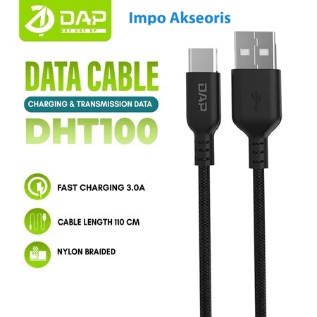 DAP Kabel Data DHT100 Fast Charge USB To Type C Power Delivery 3A  / IMPO AKSESORIS