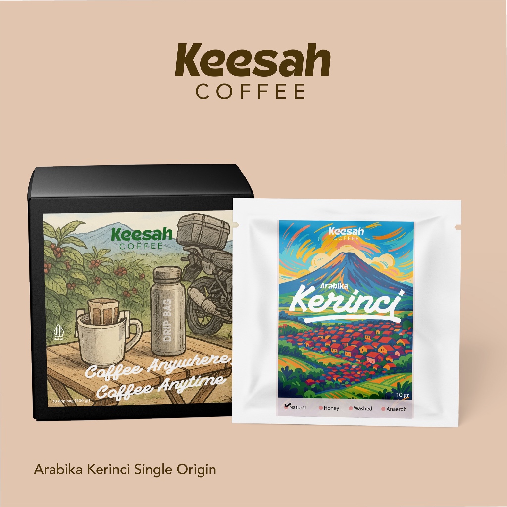 

Keesah Drip Bag Coffee – Arabica Kerinci (Single Origin)