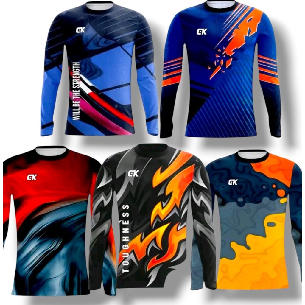 KAOS OLAHRAGA LENGAN PANJANG BAJU LENGAN PANJANG KAOS LENGAN PANJANG JERSEY SEPEDA PANJANG JERSEY GO