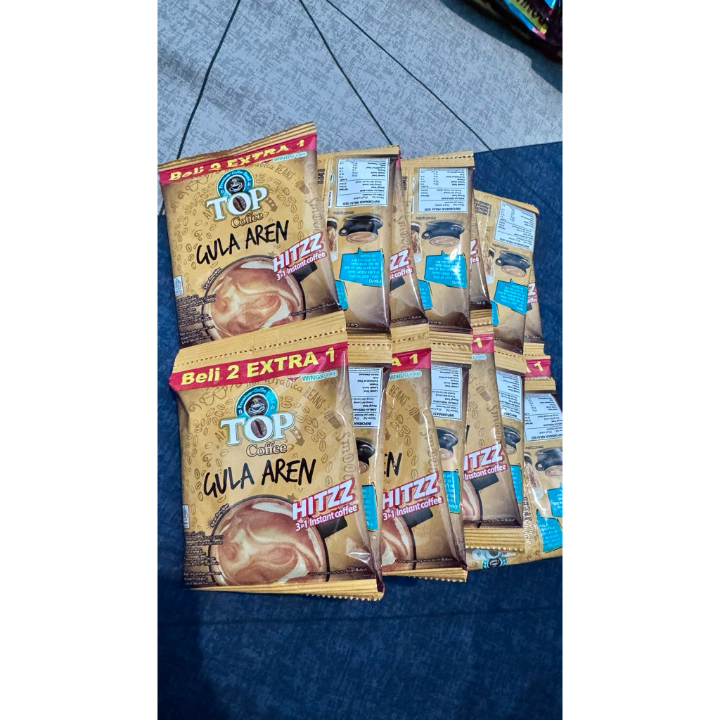 

TOP COFFEE GULA AREN KOPI INSTAN 1 renceng 15 sachet