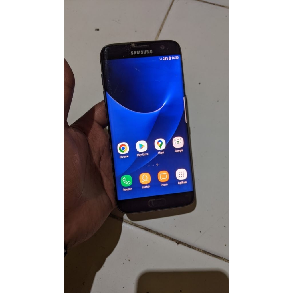 LCD Samsung S7 Edge SEIN Retak Sentuh Normal
