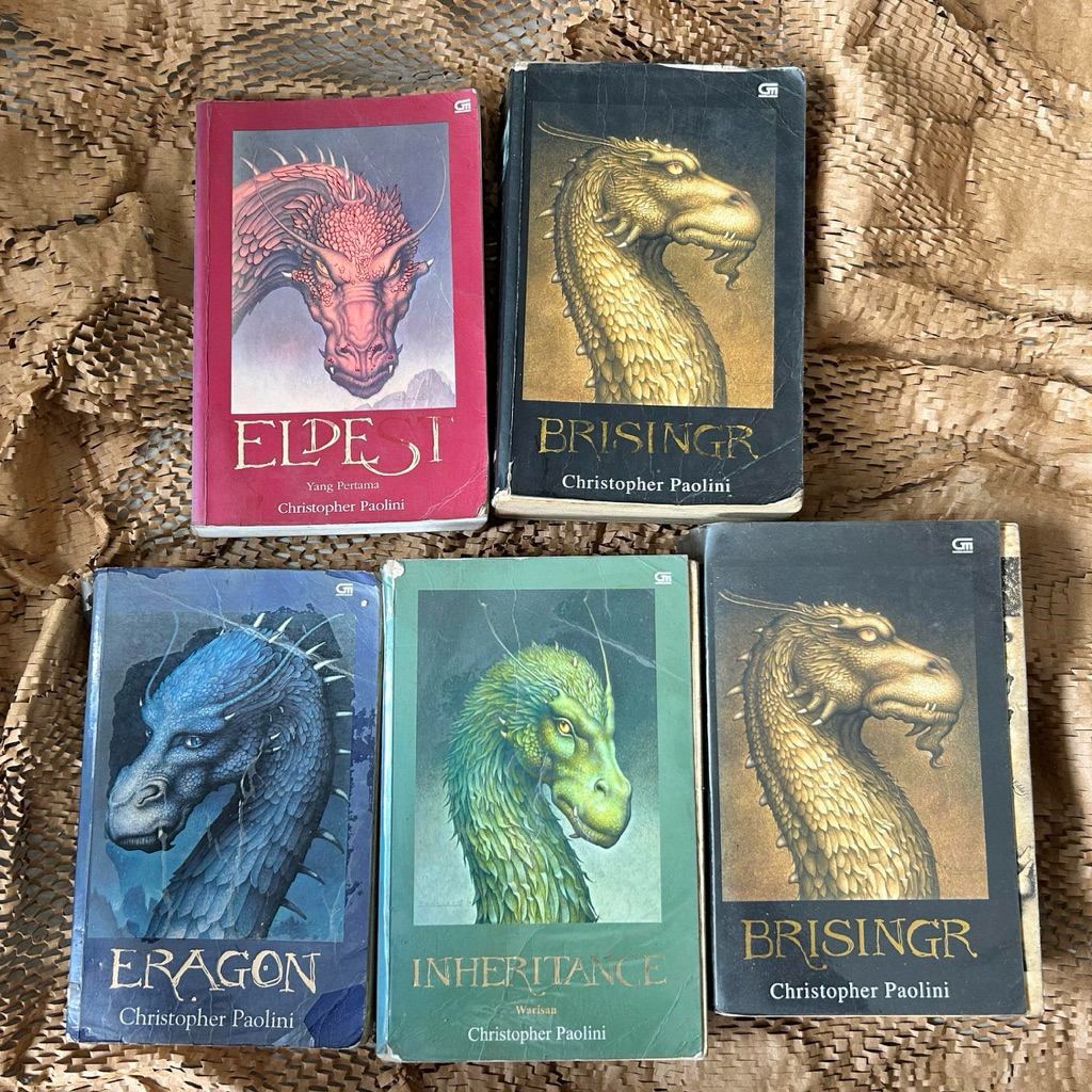 Set 4 Novel Eragon Series: Eragon, eldest, brisingr, inheritance (Christopher Paolini)