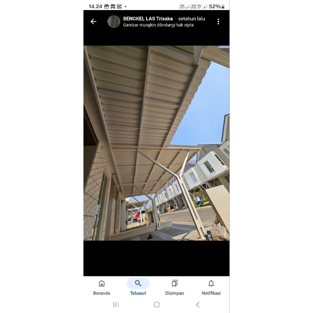 kanopi Atap Alderon putih