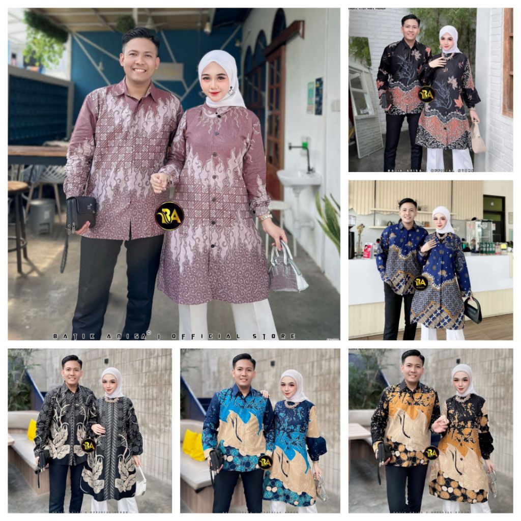 u batik couple Batik Tunik Couple Modernln Set Pakaian Couple Kemeja Batik Premium Baju Batik Couple