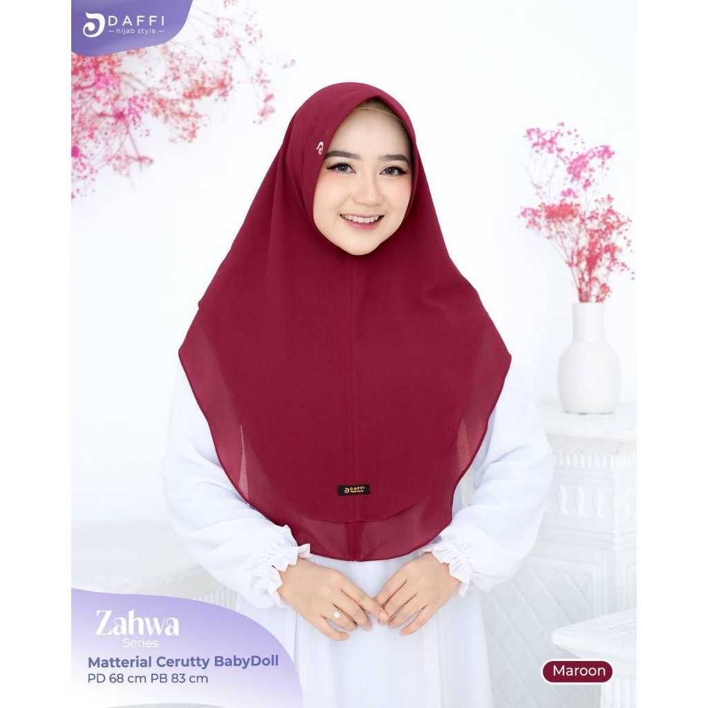 ZAHWA DAFFI HIJAB OVAL 2 LAYER DAFFI CERUTY