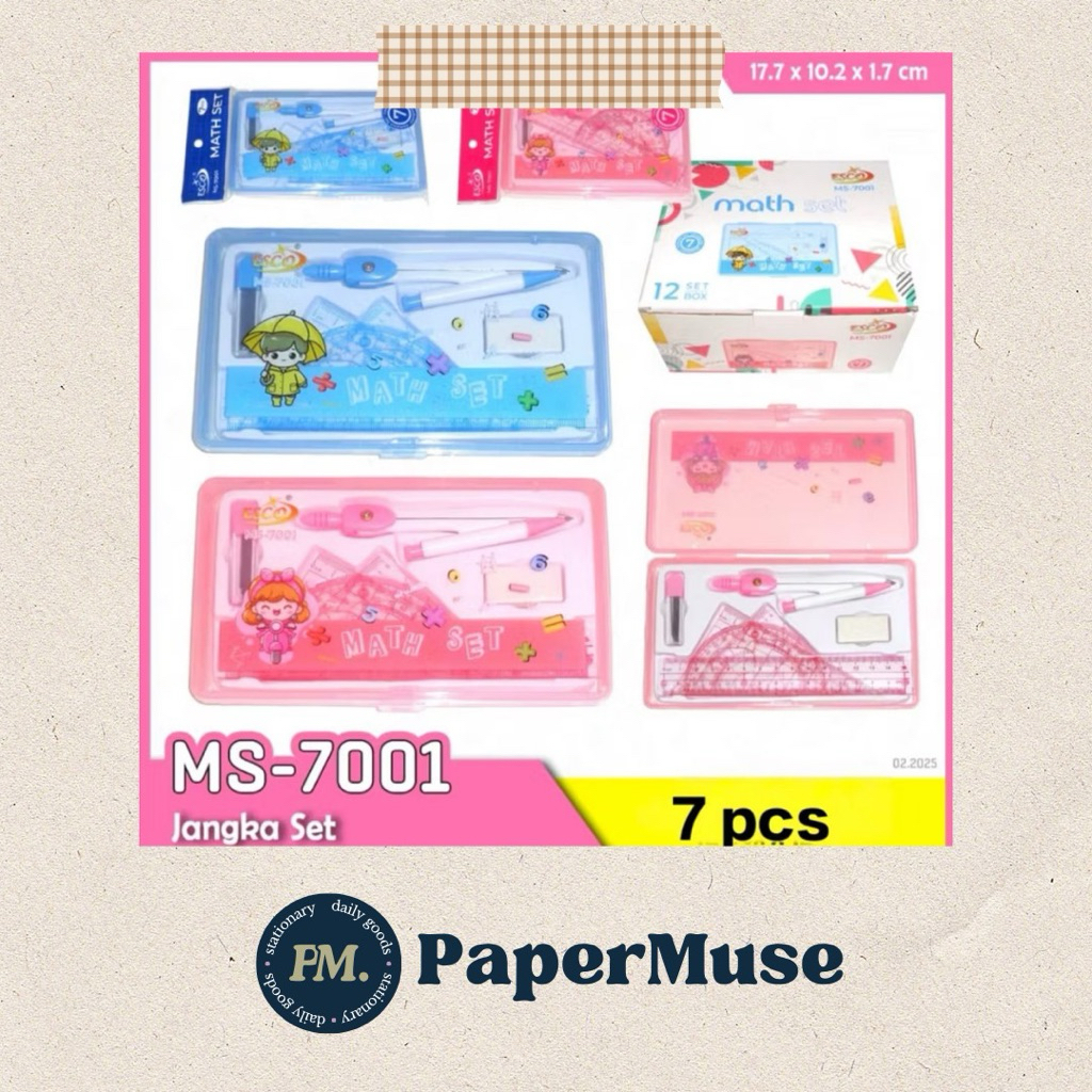 

Jangka Set 7 Pcs MS-7001 – Math Set Alat Gambar Matematika Lengkap untuk Sekolah