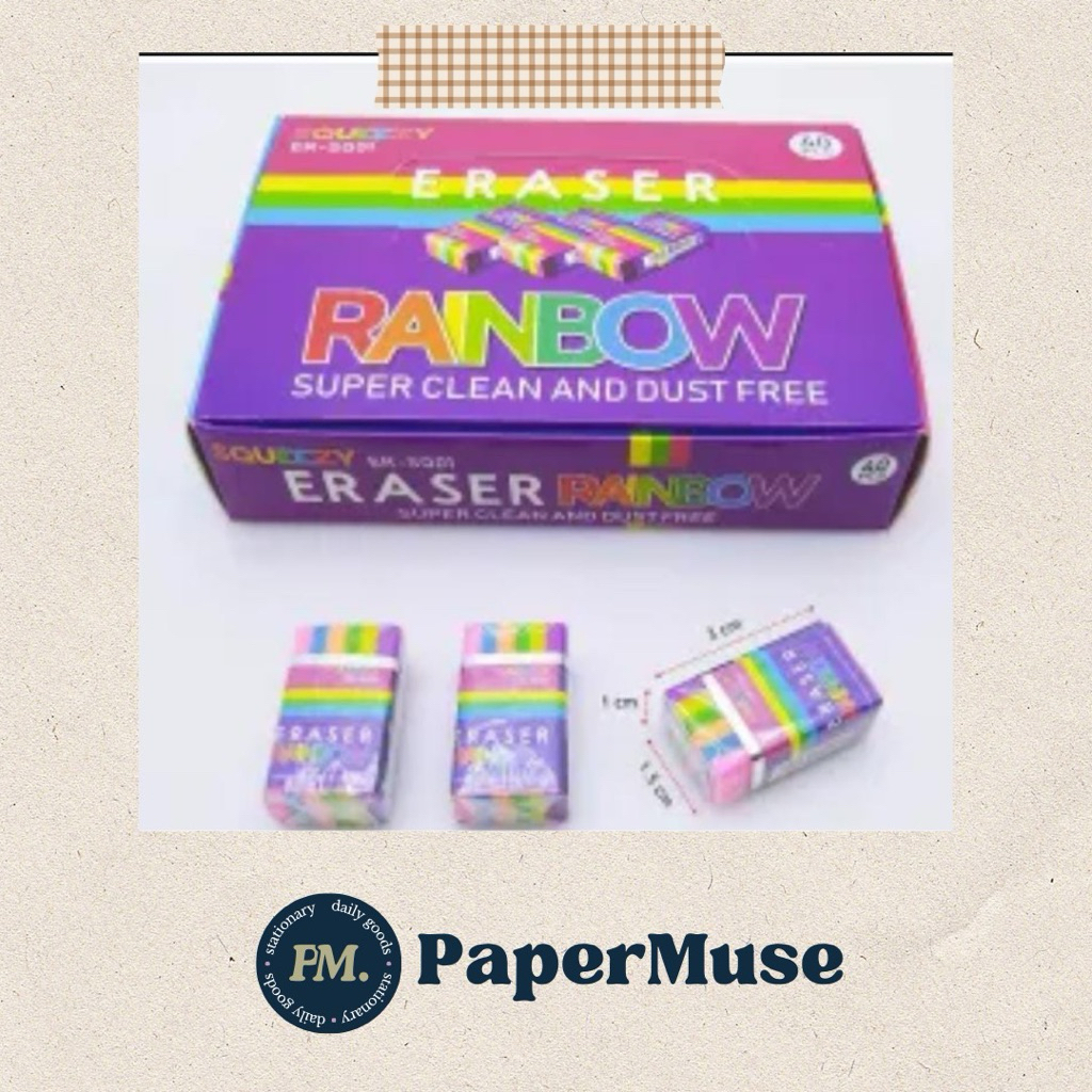 

Penghapus Pensil Squeezy Rainbow 40 Pcs – Penghapus Lucu Warna-Warni untuk Sekolah dan Kantor