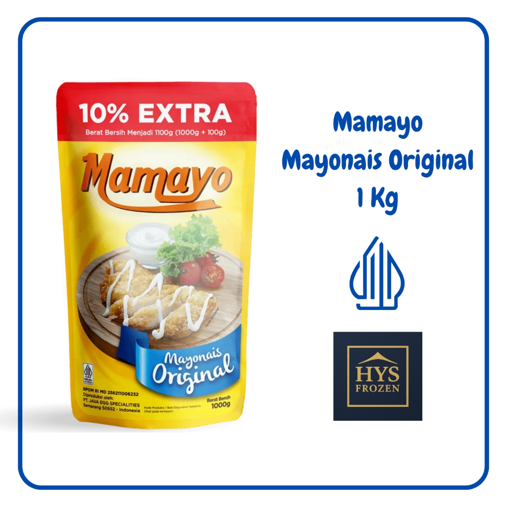

Mamayo Mayonnaise 1kg — Saus Mayoneis Halal, Creamy & Lezat | Cocok untuk Sandwich, Salad, Burger