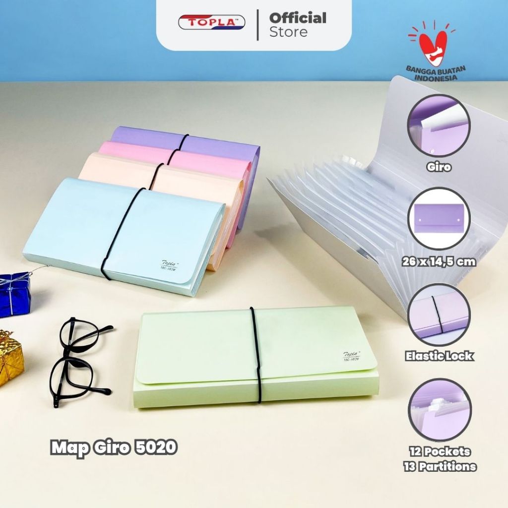 

Map Giro Kancing dompet giro tabungan nota cek kwitansi pastel Topla 5020