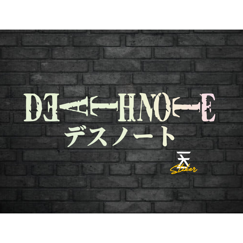 

STKER DEATHNOTE KANJI JEPANG LOGO CUTTING STICKER DEATHNOTE BAHAN HIGH QUALITY