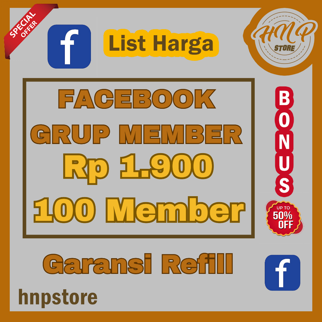 Facebook Group Member | Member Grup Facebook | Member Facebook | Bergaransi
