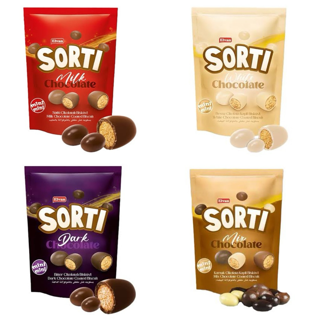 

Elvan Sorti Biskuit Milk Chocolate White Chocolate Dark Chocolate Mix Chocolate