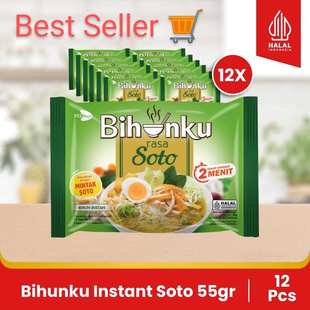 

Bundling - Bihunku Instan - Soto - 55gr - 12pcs