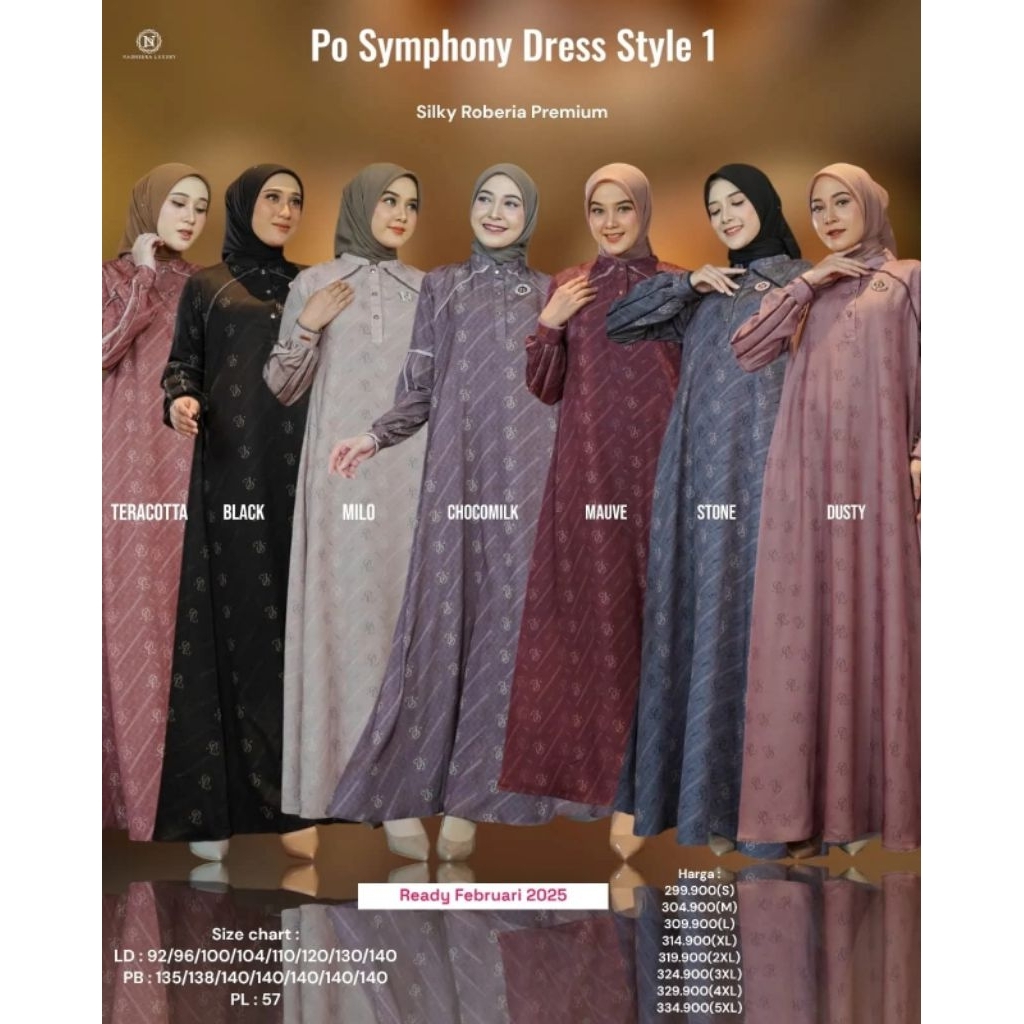 Gamis Nadheera Symphony Dress Style 1 Series Original