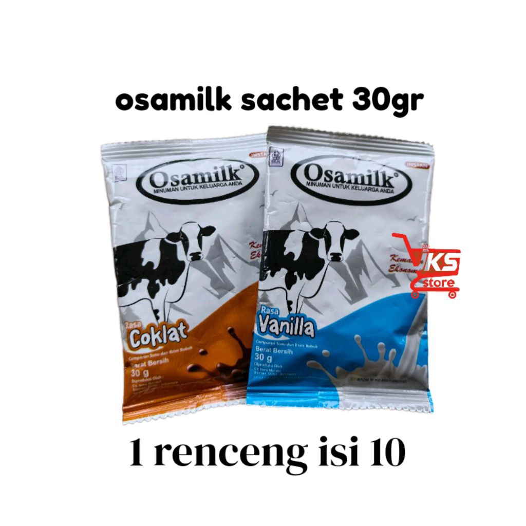 

new produk susu osamilk sachet 30gr 1renceng isi 10sachet