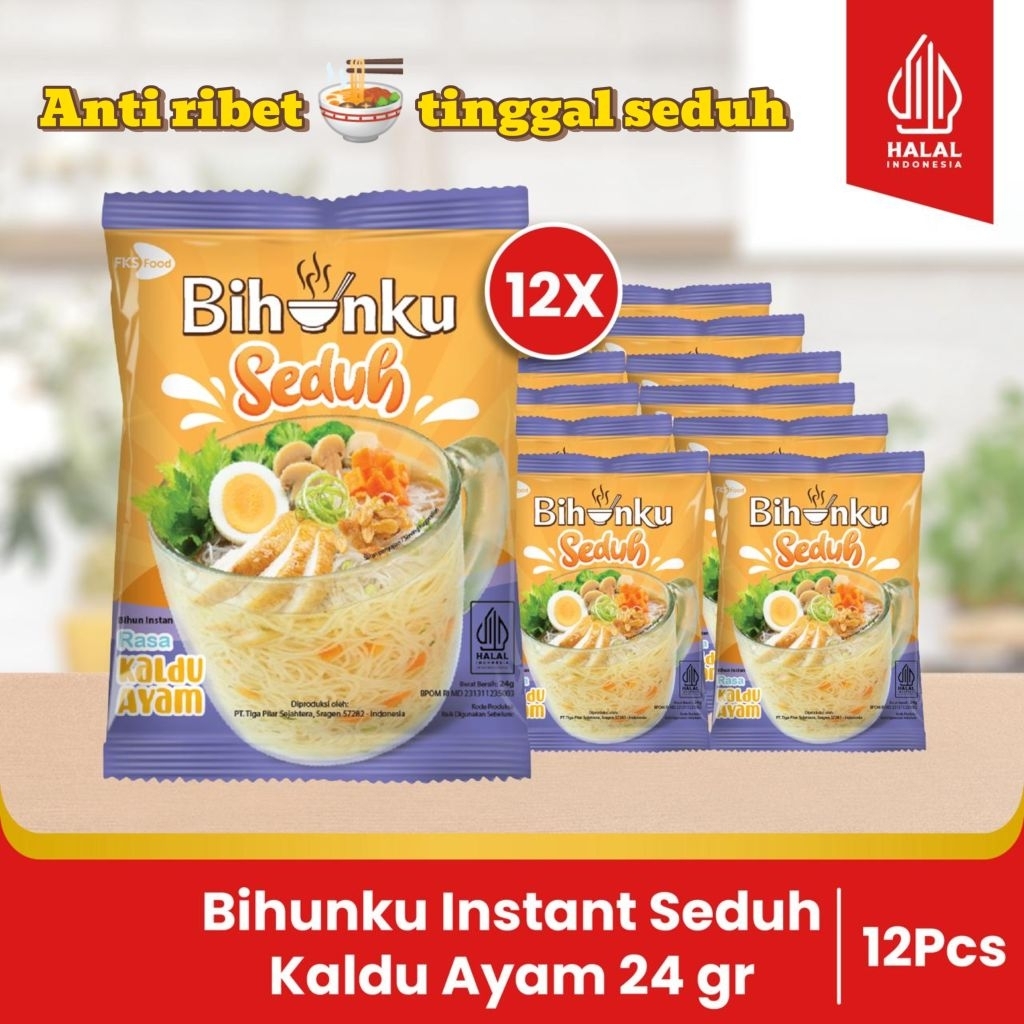 

Paket Bundling - Bihunku Instant - Seduh Kaldu ayam - 24gr - 12pcs