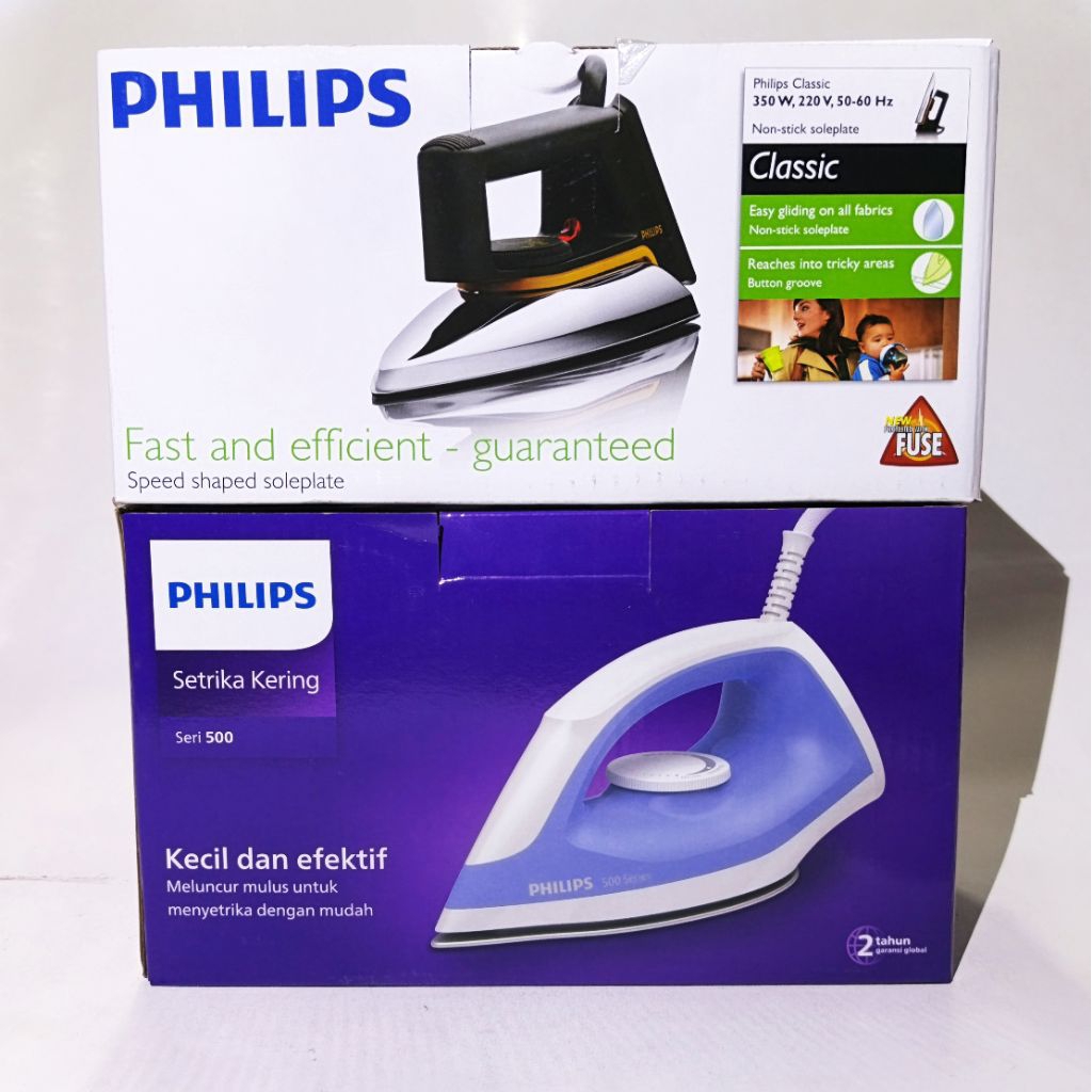 Setrika Philips Classic & Seri 500 Setrika Kering