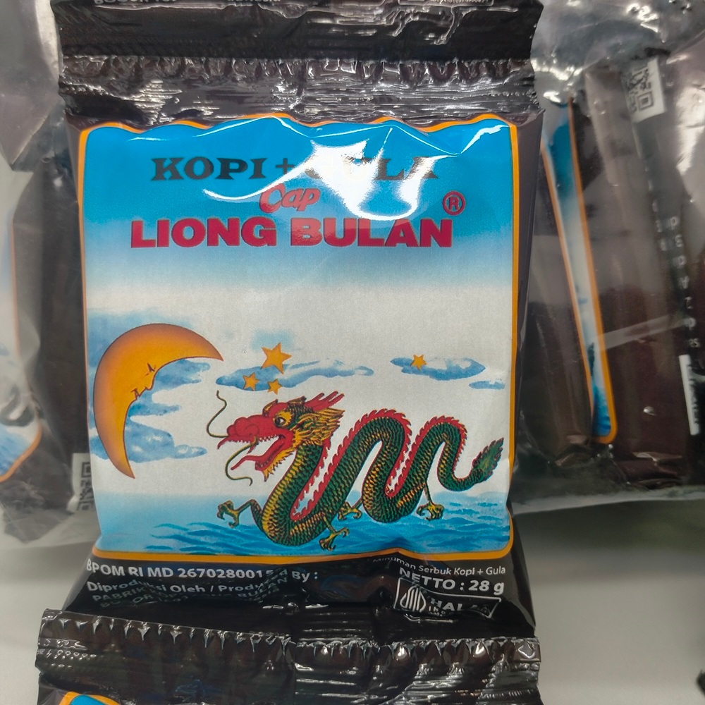 

kopi liong bulan plus gula 28gr (1 pack isi 20 sachet)