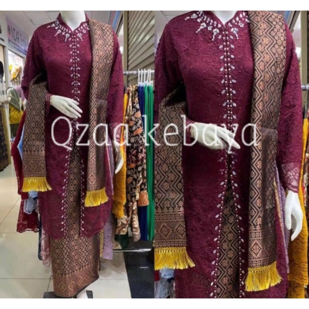Q_ [COD] FREE HIJAB TERBATAS!!! Setelan kebaya ibu hajat kebaya kondangan kebaya brukat ibu hajat ke
