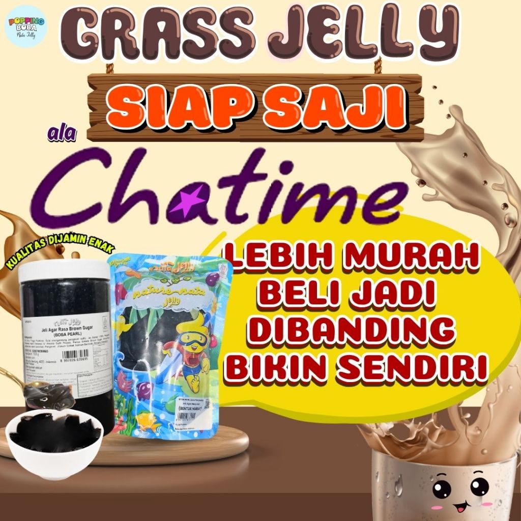 

GrassJellyCincauAlaChatimePelengkap MOM'S RECIPE Bubuk Agar Jelly Powder - Grass Jelly Ala Chatime 1 KG | Cocok Untuk Semua Jenis Minuman