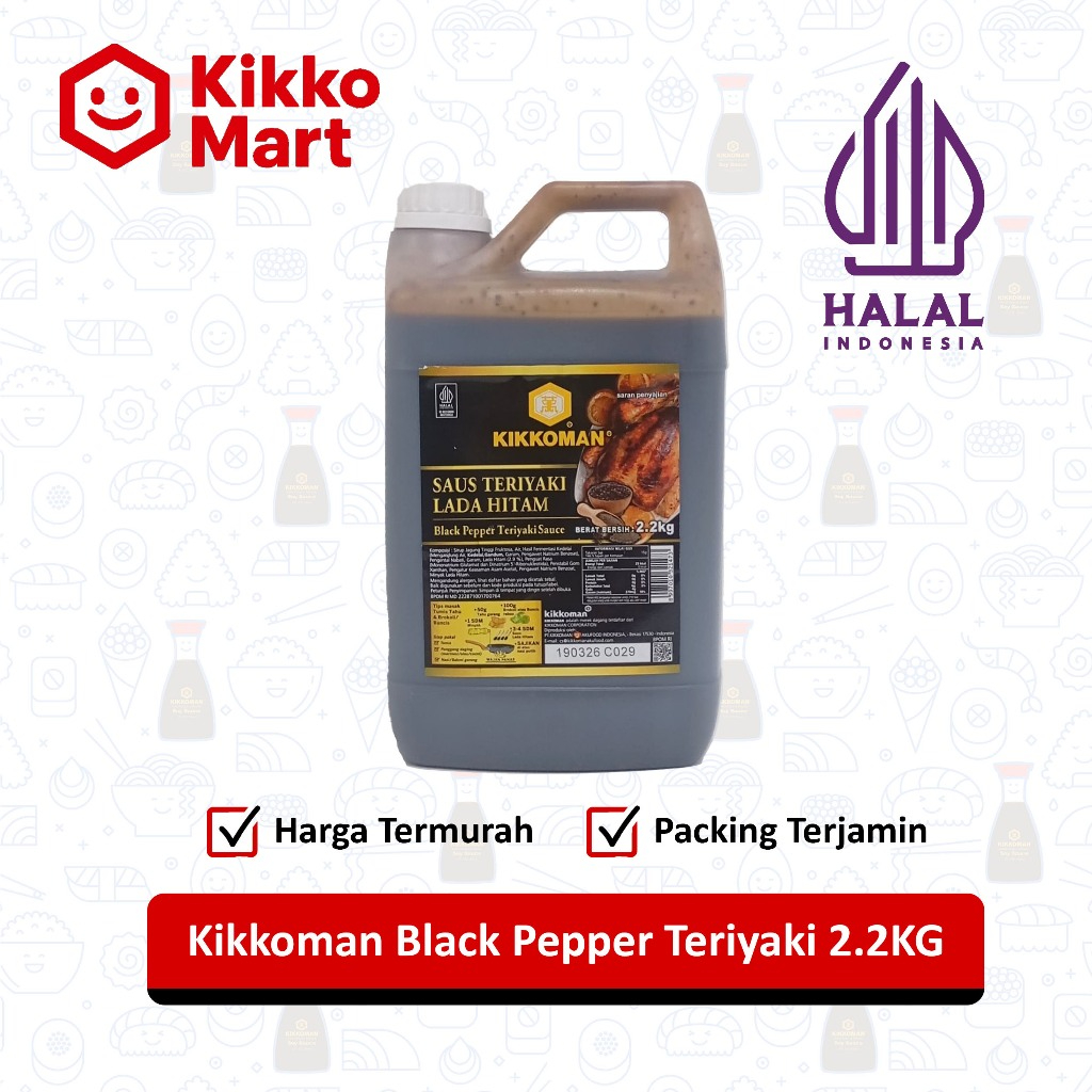 

Kikkoman Teriyaki Lada Hitam Halal 2L / 2.2KG – Saus Teriyaki Gurih Pedas Lada Hitam Siap Pakai – Cocok untuk Tumisan, Rice Bowl, Ayam Bakar, dan Usaha Kuliner