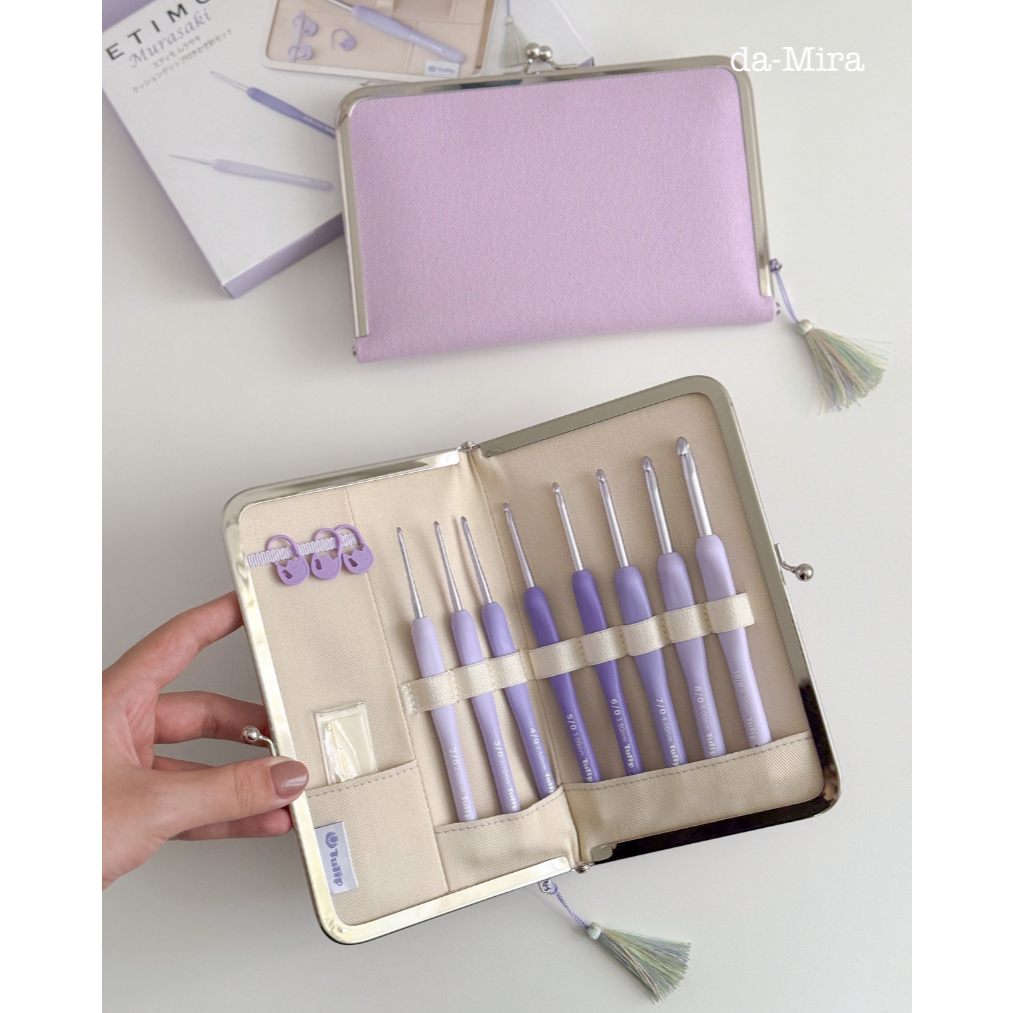 Limited Set: Tulip Etimo Murasaki Purple/Ungu Crochet Hook - Hakpen Tulip (Set) | da-Mira
