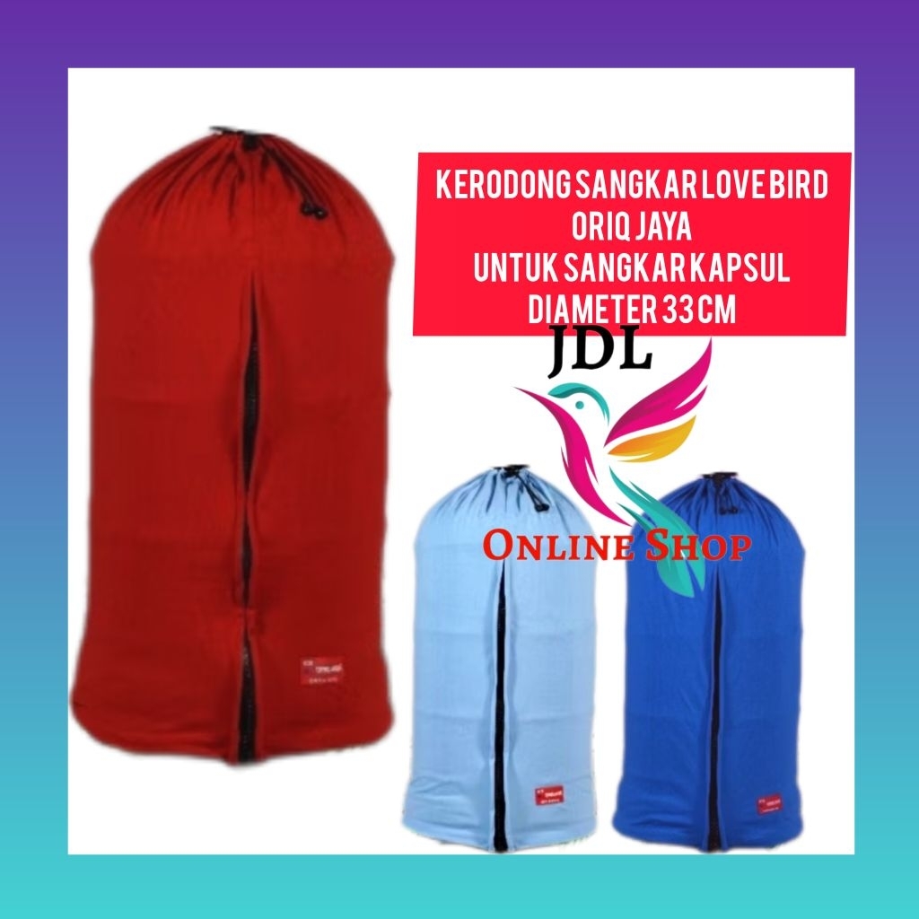 Kerodong Lovebird oriq jaya krodong sangkar kapsul 33 cm