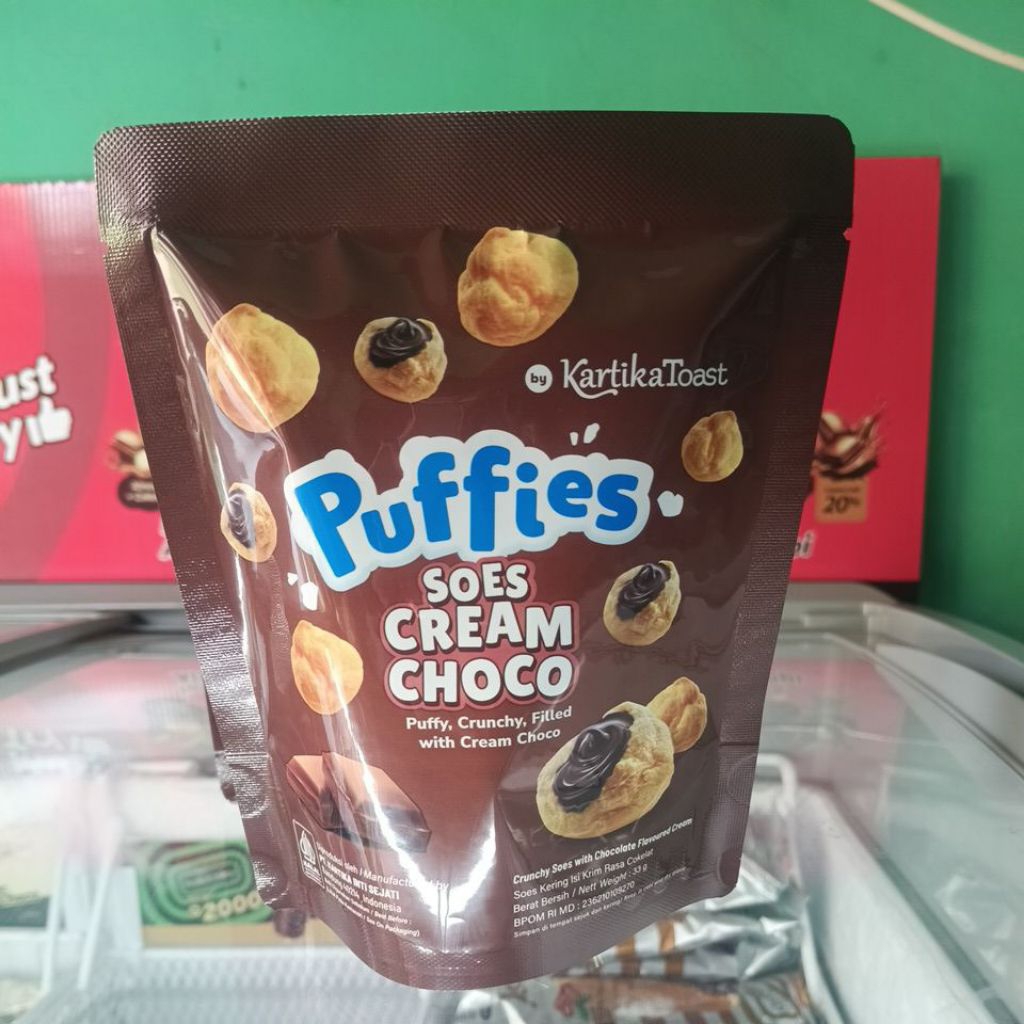 

Puffies Kartikatoast Soes CreamChoco 33GR / Soes Coklat