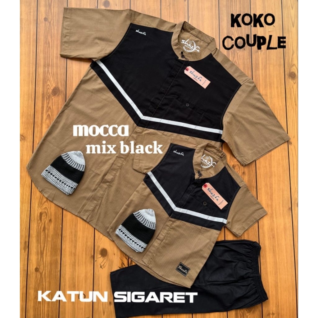 Kemko Couple Ayah dan Anak - Koko Couple - Kemeja Koko Couple - Koko Ayah dan Anak - Setelan Koko An