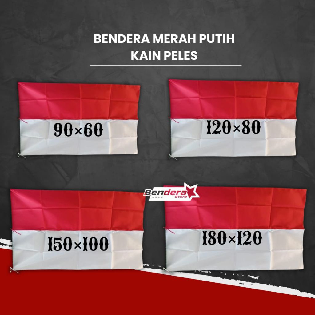 bendera merah putih kain peles | kain satin