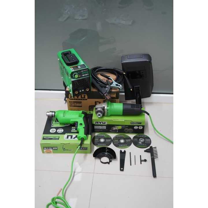 Paket Mesin Las RYU + Mesin Gerinda - Mesin Las RYU Inverter 450Watt Mesin Las/ Mesin las inverter w