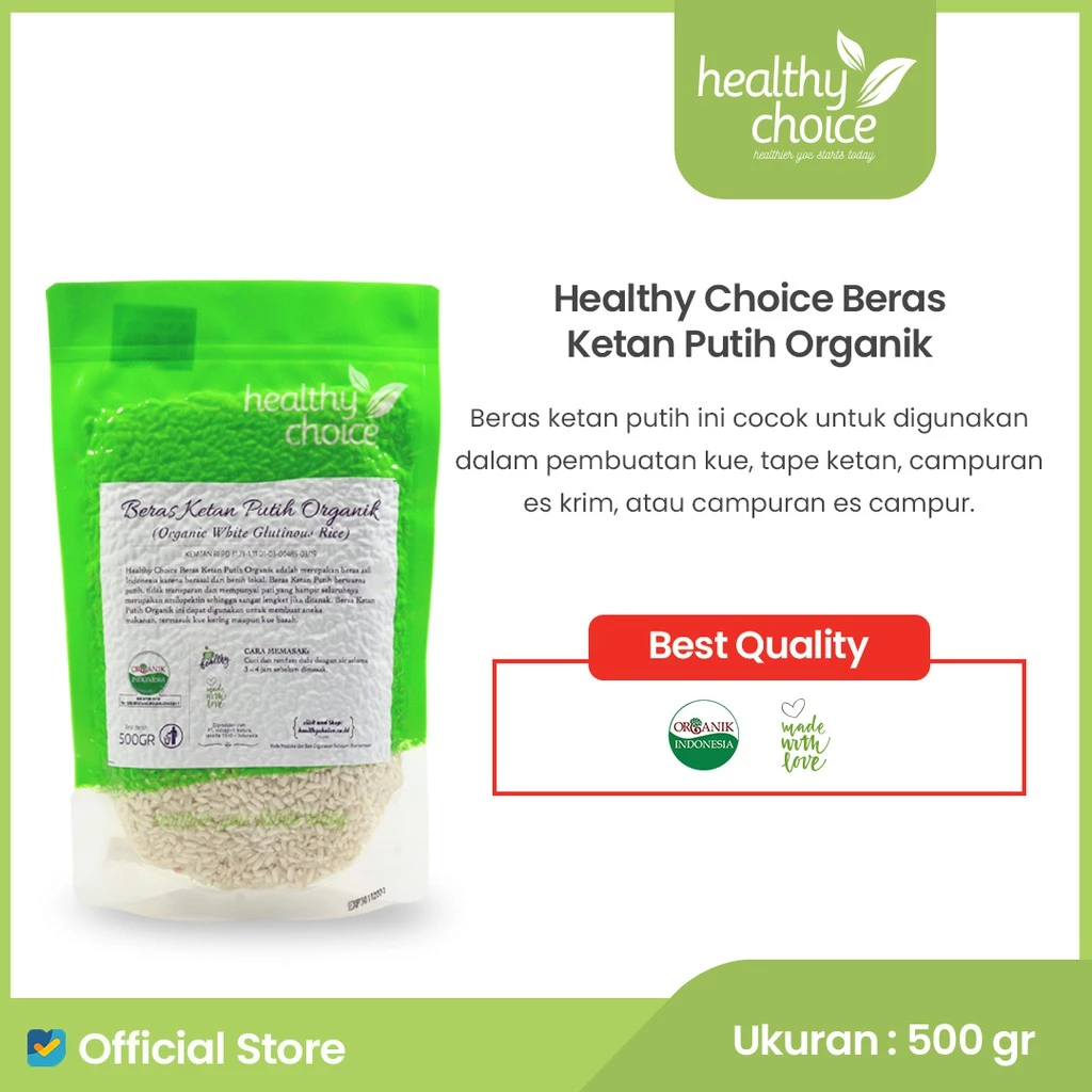 

Healthy Choice Beras Ketan Putih Organik 500 gr