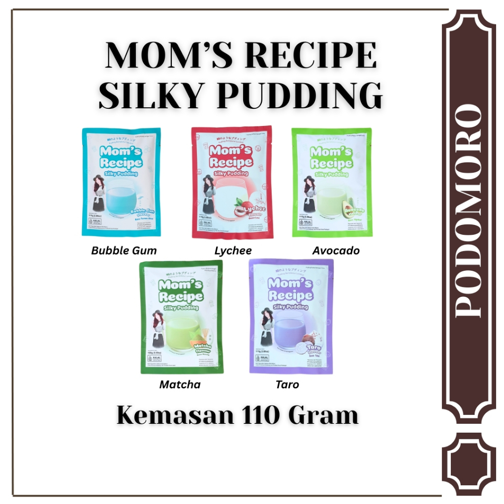 

Silky Pudding Mom's Recipe 110 Gram - 5 Varian Rasa - Tepung Instant Pudding