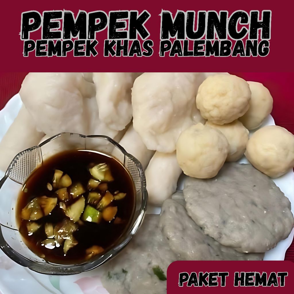 

Pempek varian paket hemat isi 10pcs. Asli wong palembang