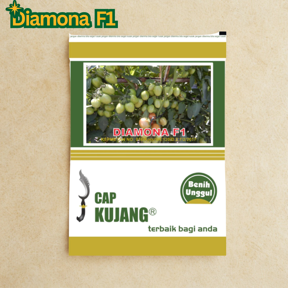 Benih Tomat DIAMONA F1 ±1500 Biji Buah Oval Tahan Virus TYLCV Dataran Rendah