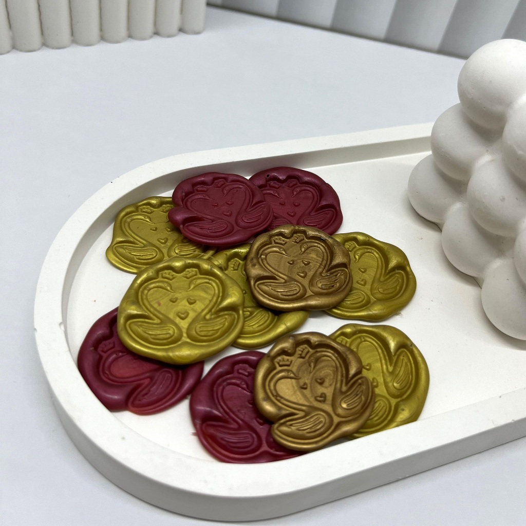 

swan couple wax seal stamp instan