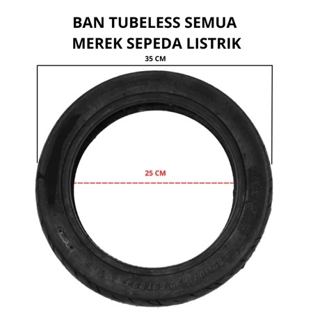 Ban Tubles sepeda Listrik Ukuran 14 x 2.50 Ban Luar Sepeda Listrik Ready E-Bike Exotic Pacific Uwinf