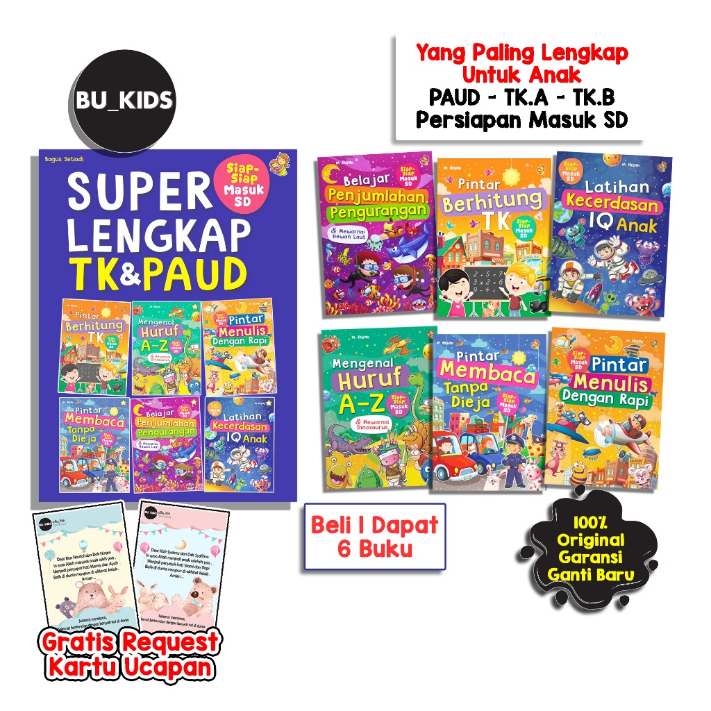 Buku Belajar Anak TK & PAUD Paket Komplit 7 in 1