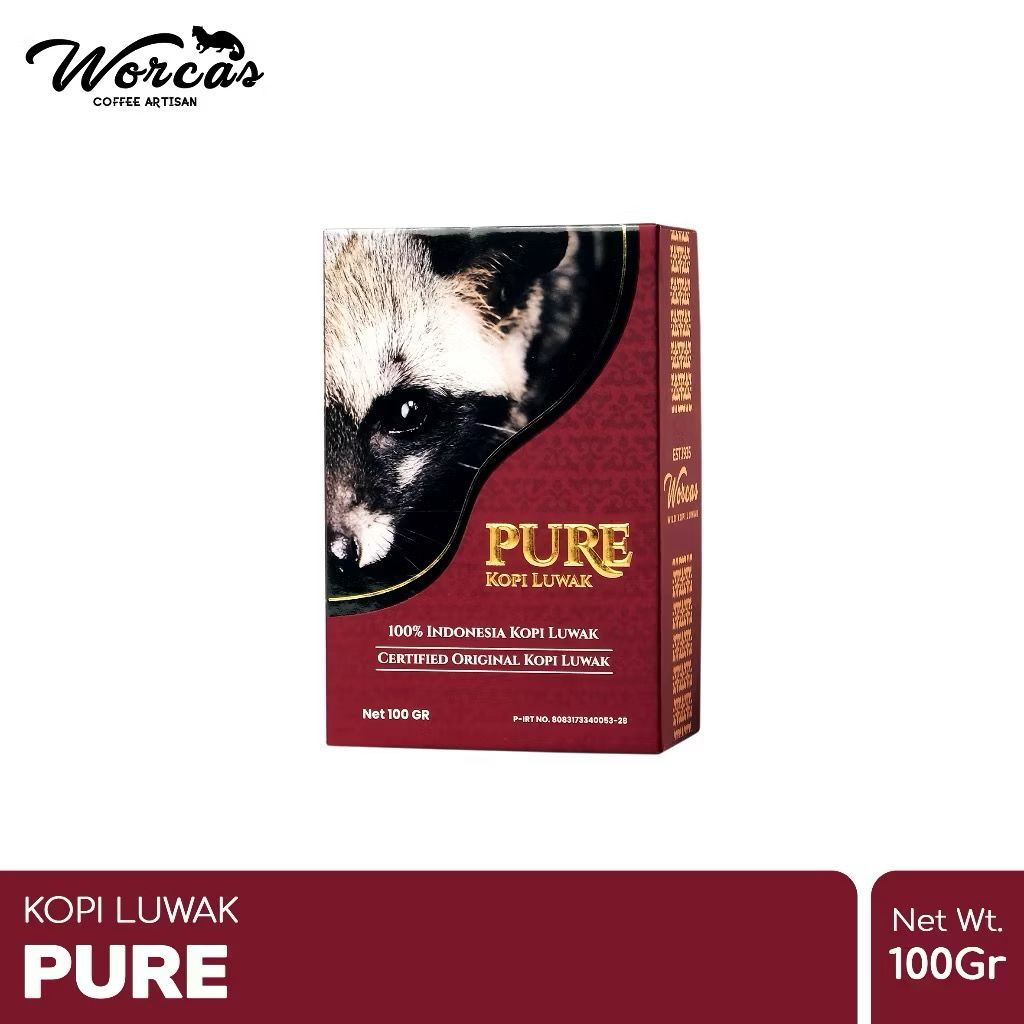 

WORCAS Pure Luwak Coffee 100gr - Classic Box Kopi Luwak