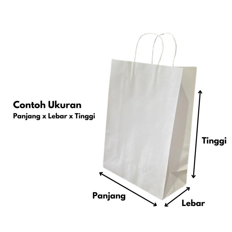 

Paper Bag Putih Polos Tali Kertas Tas Tebal Souvenir Kado Ulang Tahun Bungkus Kado Snack Putih